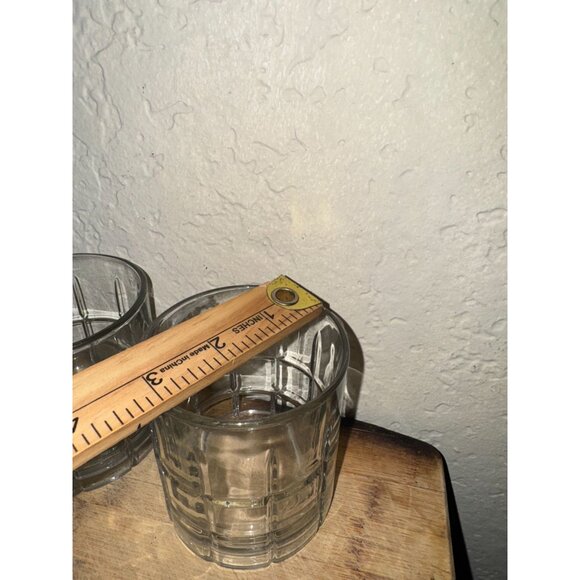 Set Of 3 Anchor Hocking Whiskey Glasses 3" Tall Clear Glass Tumblers - Picture 5 of 6